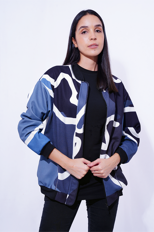 Elemental Abstract Bomber Jacket - Unisex