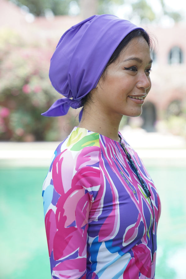 Purple blossoms Turban