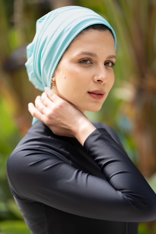 Teal Leaf Turban